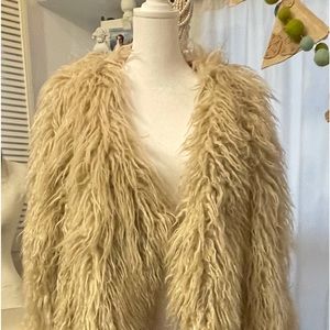 Free People Shaggy Fur Coat